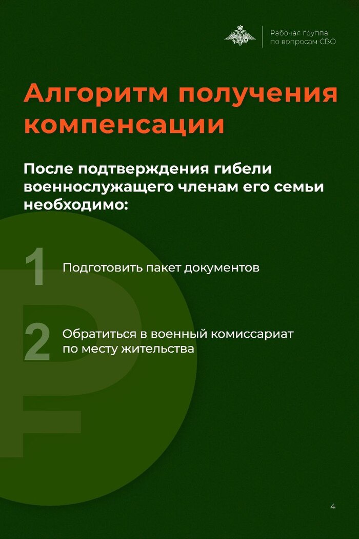 Ежемесячная денежная компенсация в случае гибели военнослужащего