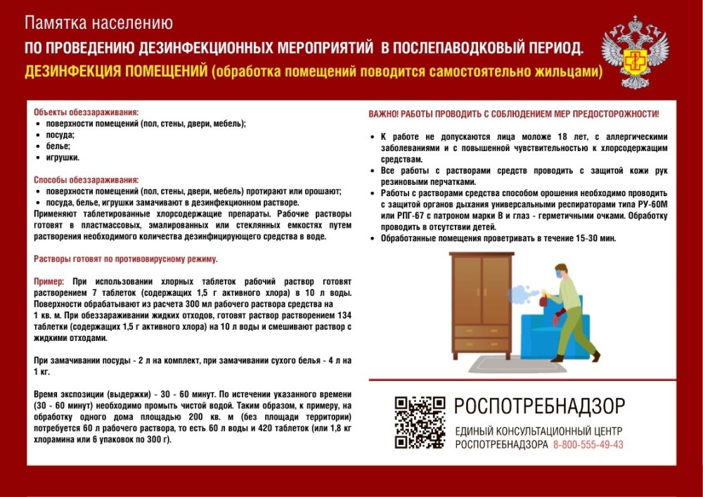 Памятки для населения в период паводка