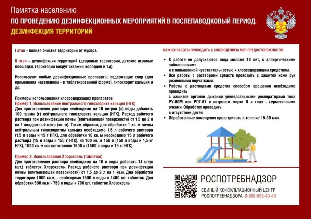 Памятки для населения в период паводка